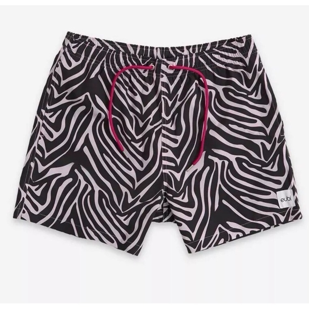 Eubi Magical Swim Shorts Men XXL Stretchy Pink Zebra Heat Reactive Color Change - Picture 9 of 15